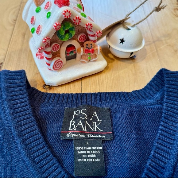 🟦JoS. A. Bank 🟦 navy blue men’s sweater vest🟦 size large 🟦 - Picture 7 of 10